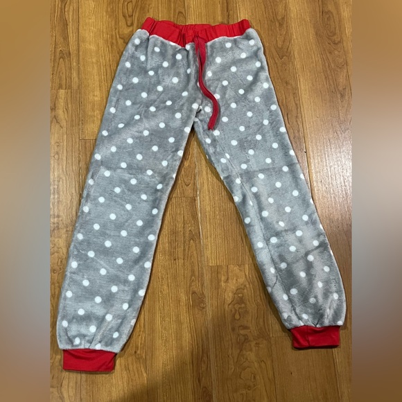 Kensie Snowman Fleece Velvet Pajama Set - Unisex Youth Size Large 10-12 - Picture 4 of 7